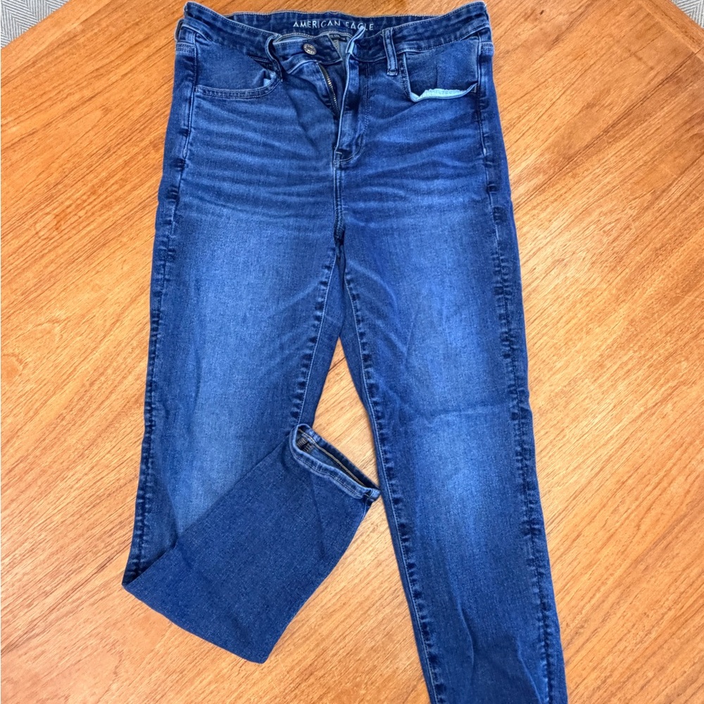 American Eagle Outfitters Women's Dark Blue Skinny Jeans